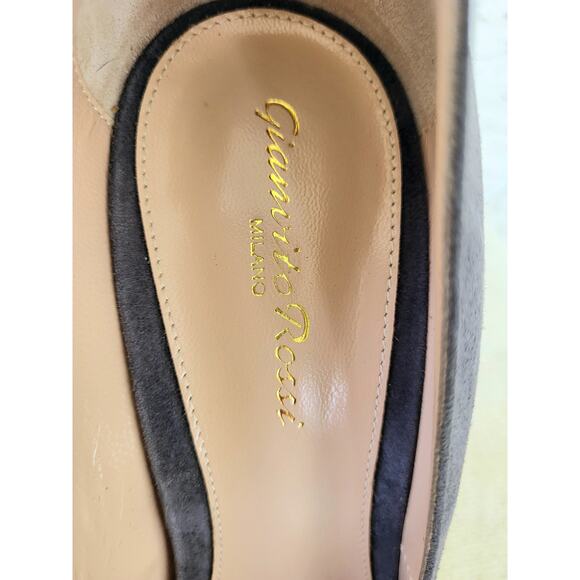 Gianvito Rossi Ellipsis Gray Suede $800 Pumps 105mm Heels NWOT EU 41 US 9 1/2 - Picture 4 of 16